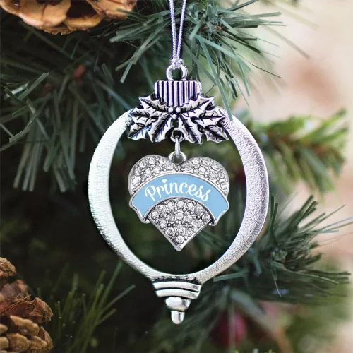 Vista 503 de Inspired Silver - Adorno con dije de hermana gemela - Adornos navideños de plata con circonitas cúbicas