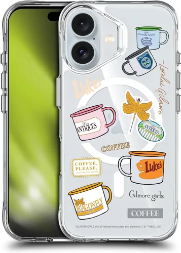Vista 220 de Head Case Designs Gilmore - Funda negra a prueba de golpes con diseño de dibujos animados para niñas con licencia