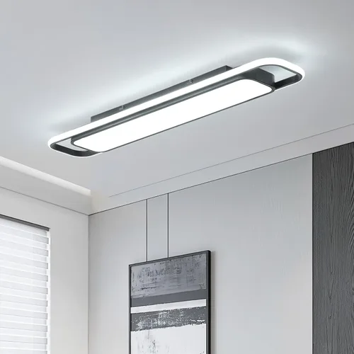 Vista 12 de ORANOOR - Lámpara de techo LED moderna, lámpara de techo de montaje empotrado regulable de 15.7 pulgadas en forma de cuadrado negro con control