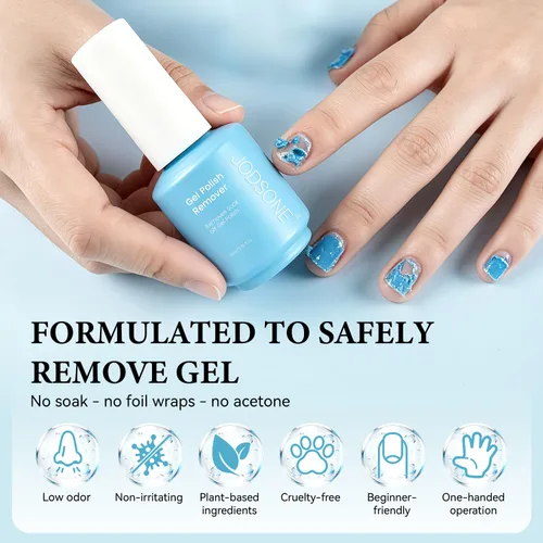 Vista 5 de JODSONE Removedor de esmalte de uñas de gel, 0.5 onzas líquidas, fórmula