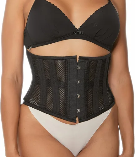 Vista 3 de Entrenador de cintura de látex para mujer, corsé de entrenamiento deportivo bajo el busto, faja moldeadora de reloj de arena