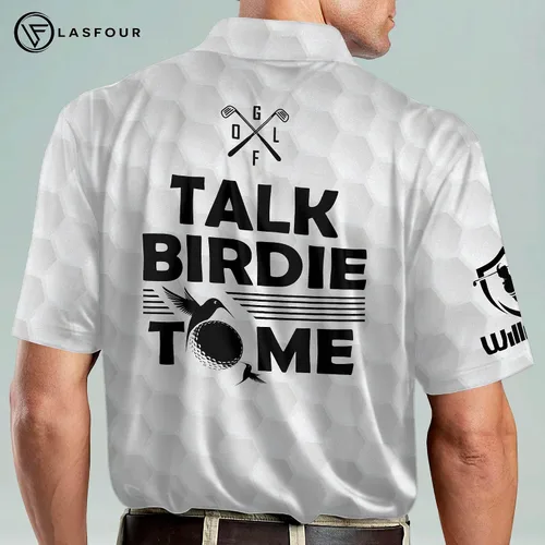 Vista 5 de LASFOUR Camisas de golf divertidas personalizadas para hombres, camisas de golf locas para hombres, camisas de golf con bandera de Estados Unidos