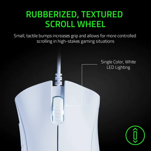 Vista 4 de Mouse para juegos Razer DeathAdder Essential Sensor óptico 6400 DPI 5 botones programables interruptores mecánicos agarres laterales de goma Negro