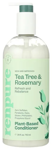 Vista 9 de RENPURE Vinagre de sidra de manzana y acondicionador de aloe, a base de plantas, aclara, elimina los residuos y nutre para un cabello brillante