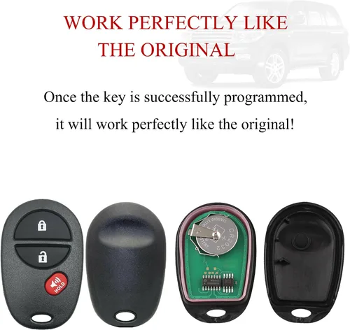 Vista 5 de MechanMagic Llavero Remoto de Reemplazo Compatible con Toyota Tundra Tacoma Sienna Sequoia Highlander 2007 2008 2009 2010 2011 2012 2013 GQ43VT20T