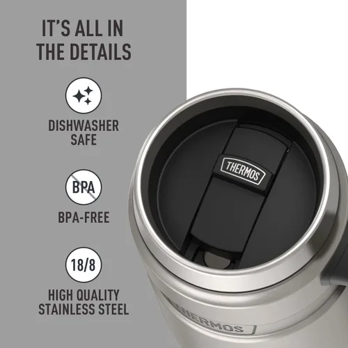Vista 4 de Thermos Stainless King - Taza de café de 16 onzas, acero mate
