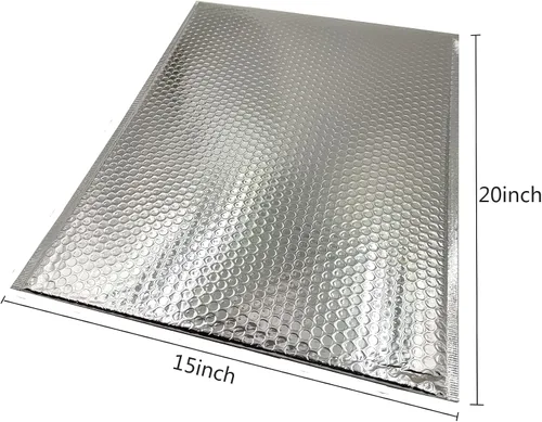 Vista 3 de Sobres de burbujas Cool Shield, sobres acolchados térmicos autoadhesivos con aislamiento térmico hechos de burbujas térmicas reflectantes para envío