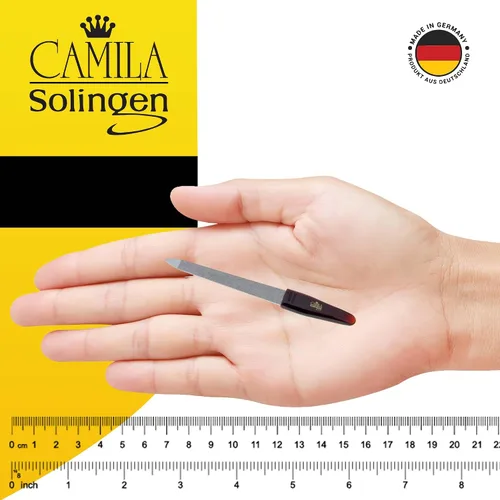 Vista 4 de CS16 Lima de uñas de metal zafiro para uñas naturales de uñas y pies, 3.5 pulgadas, doble cara gruesa y fina para manicura y pedicura