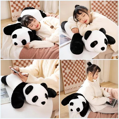 Vista 7 de Animales de peluche con peso, peluche de panda, lindo panda con peso, animales de peluche, regalo para niños y adultos, 15 pulgadas