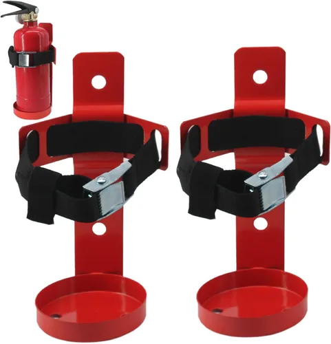 Vista 7 de Soporte para extintor de incendios, soporte de pared, compatible con extintores de incendios de 2.5 libras, acero inoxidable