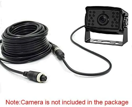 Vista 6 de Cable de extensión de aviación de 4 pines para cámara de respaldo con cable/cámara de visión trasera CCTV, camión, remolque, autocaravana, autobús