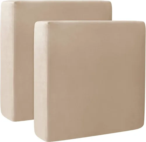 Vista 32 de Fundas de cojín de terciopelo para sofá, funda elástica para cojín de sofá suave, protector de muebles extraíble y lavable para sala de estar, Negro