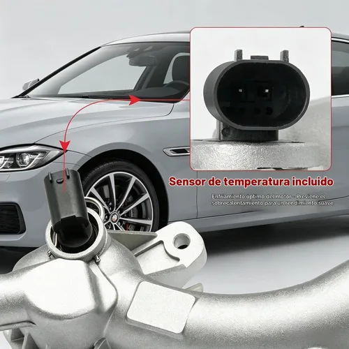 Vista 5 de Kit de salida de agua de carcasa de termostato de refrigerante del motor compatible con Chevy Cruze Sonic Trax Buick Encore 2011-2021 de 1.4 L
