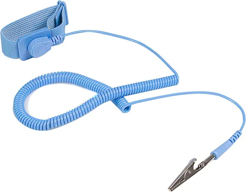 Vista 5 de StarTech.com Alfombrilla antiestática y correa de muñeca ESD con cable de conexión a tierra, pulsera antiestática (SWS100), azul
