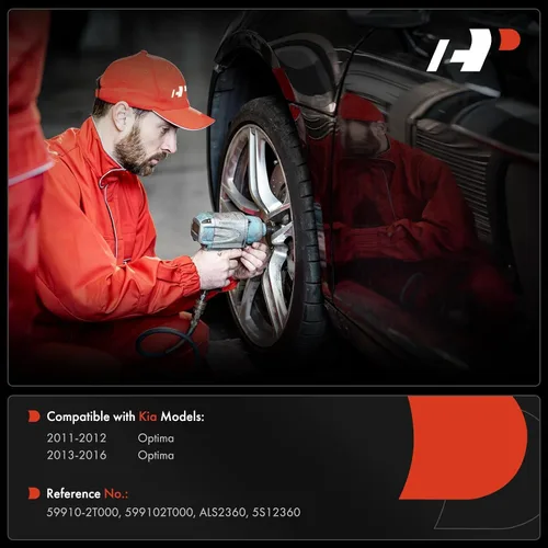 Vista 2 de A-Premium Sensor de velocidad de rueda ABS trasero izquierdo compatible con Kia Optima 2011 2012 [con] 2013 2014 2015 2016 [sin] control de freno