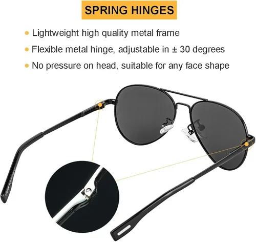 Vista 5 de Gleyemor Gafas de sol de aviador pequeñas para mujeres y hombres marco pequeño de 2047in polarizadas aviadores para cara pequeña