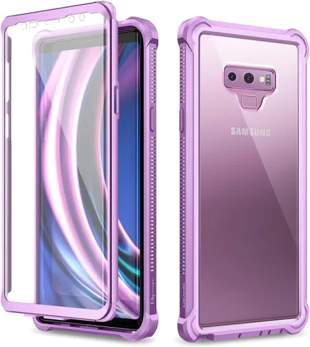 Vista 8 de Dexnor Funda para Galaxy Note 9 con protector de pantalla transparente de grado militar resistente 360 cuerpo completo protector a prueba de golpes