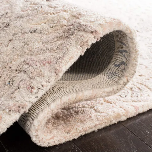 Vista 5 de SAFAVIEH Marquee Collection - Alfombra decorativa, 2 x 3 pies, beige y marfil, lana de medallón de mandala hecha a mano, ideal para zonas de alto