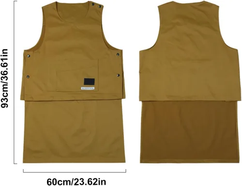 Vista 4 de Professional Utility Apron Polyester with Storage Pockets Apron Vest for Restaurant Staff Hairdressing Baristas Tool