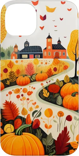 Vista 15 de Fall Leaves Autumn Pumpkin Pattern Autumn Color Foliage Case for iPhone 17