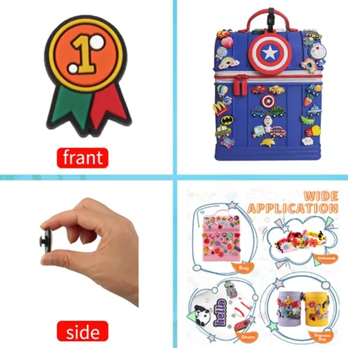 Vista 7 de Dijes para zapatos de cocodrilo, accesorios de decoración de fiesta de zapatos de anime, regalo para niños, niñas, mujeres y hombres