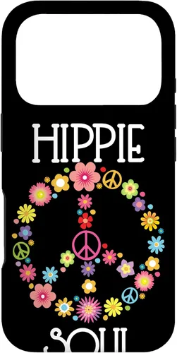 Vista 30 de Hippie Soul Flower Power Floral Peace Sign 60s 70s Gift Case for iPhone 17