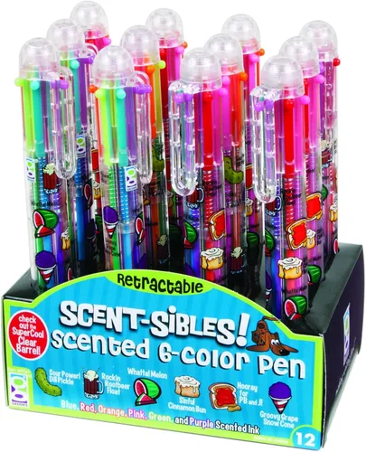 Vista 2 de Raymond Geddes Scent-Sibles - Juego de bolígrafos multicolor de 6 colores con tinta perfumada (paquete de 12)