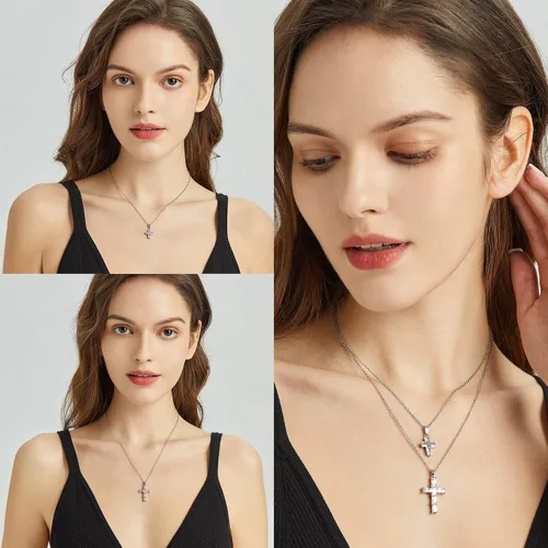Vista 10 de Collar contra el mal de ojo para mujer, chapado en oro de 18 quilates, collar con capas de mal de ojo, hecho a mano, collar de protección ajustable