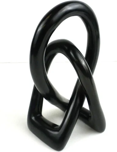 Vista 6 de Global Crafts - Nudo natural para amantes de la esteatita - Decoración abstracta de escultura de amor de 8 pulgadas