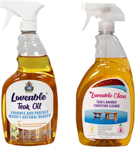 Vista 17 de EcoDecors Loveable - Botella de spray de aceite de teca de 24 onzas, paquete de 2 Perfect for teak patio furniture, shower benches, garden