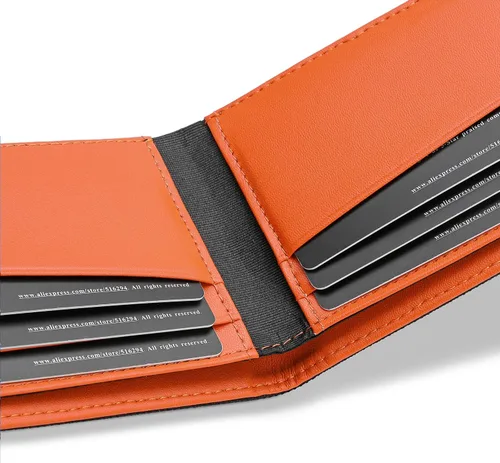 Vista 5 de Lanyani Cartera Minimalista de Tela con Doble Pliegue y Bloqueo RFID