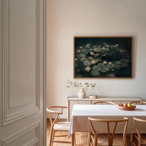 Vista 4 de Arte de pared vintage con estilo Moody, arte de pared vintage de mujer, imagen de Dark Academia, póster gótico, retrato de mujer en óleo sobre