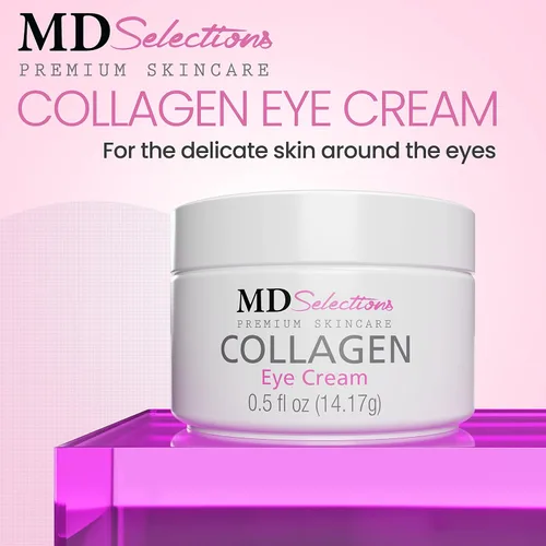 Vista 2 de Crema de ojos de colágeno con ácido hialurónico, crema debajo de los ojos para hinchazón, bolsas debajo de los ojos, crema hidratante debajo