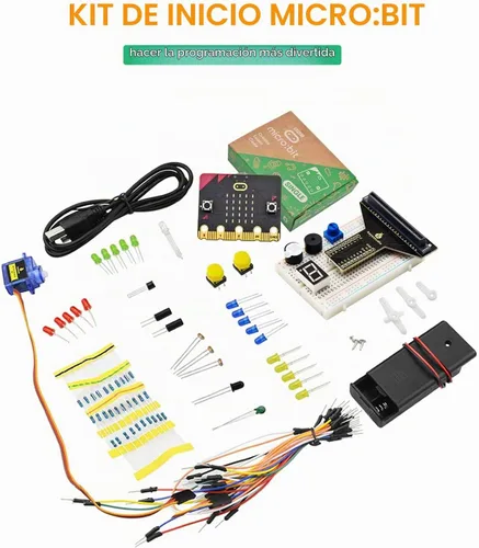 Vista 3 de KEYESTUDIO Microbit Kit básico de inicio para BBC Micro:bit V2 Accesorios STEM Kit de codificación para principiantes (Micro: bit V2.21 incluido)