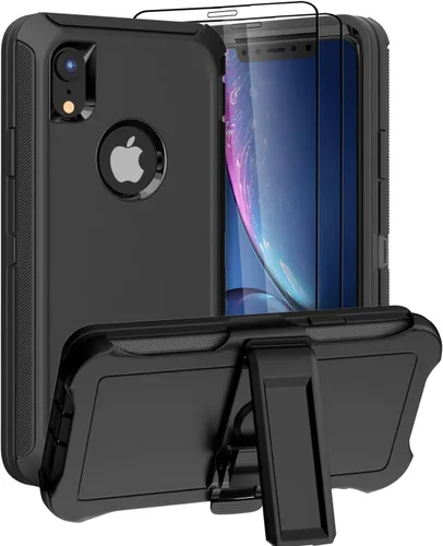 Vista 8 de Funda diseñada para iPhone XR [protección de cuerpo completo 3 en 1] Funda resistente de grado militar, a prueba de golpes y caídas de 6.1 pulgadas