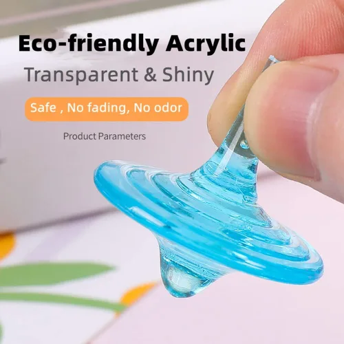Vista 4 de Juguetes giratorios de acrílico para niños, coloridos y duraderos con cristales brillantes para niños y niñas, juego en familia, fiesta, escuela