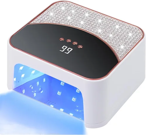 Vista 7 de Lámpara de uñas LED UV de 268 W, gel para esmalte de uñas, secadora UV con 4 temporizadores, 45 cuentas de lámpara y sensor automático, herramientas