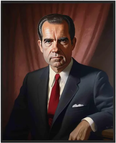 Vista 24 de Abraham Lincoln - Póster impreso artístico, retrato presidencial oficial, decoración de pared, colección de galería de arte del presidente, pintura