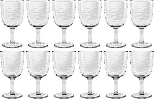Vista 6 de Foundry - Copas de vino acrílicas, transparentes, 13.5 onzas, juego de 6