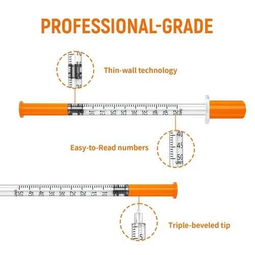 Vista 2 de 0.5 ml 30G 1 ml/cc 5/16" (8 mm) Pack de 25