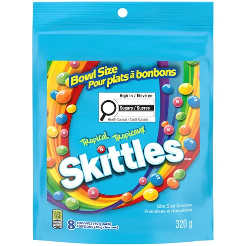 Vista 4 de Skittles Tropical, Mega Pack, 11.28oz/320gm