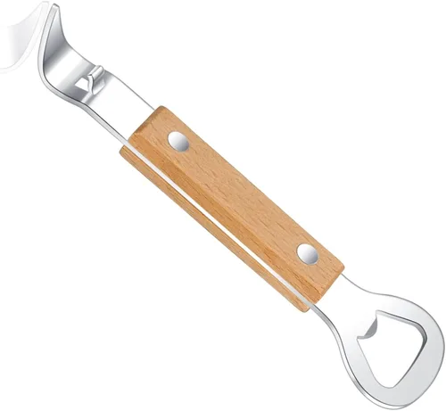 Vista 11 de HANCELANT Abrebotellas perforador, abrelatas manual de acero inoxidable, paquete de 1
