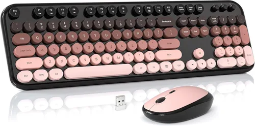 Vista 20 de MOWUX - Combo de teclado y mouse inalámbricos para Windows, teclado inalámbrico externo de tamaño completo 2.4G, mouse compacto, 8 teclas multimedia