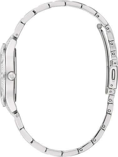 Vista 2 de Bulova Ladies' Crystal Phantom 3-Hand, Small Second Hand Quartz Watch, Mother-of-Pearl Dial