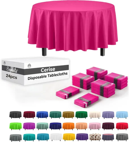Vista 43 de Party Solids Mantel rectangular de plástico color azul aguamarina, 54 x 108 pulgadas, paquete de 24