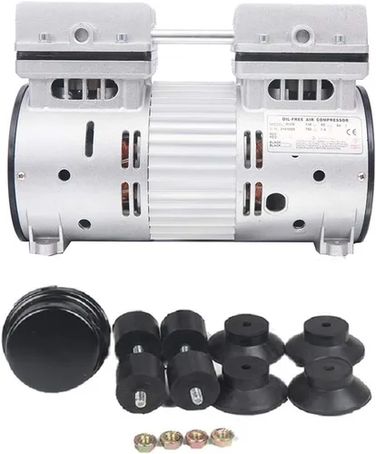 Vista 2 de Bomba de vacío 6CFM 110V 780W aceite menos bomba de vacío silencioso compresor de pistón de alto vacío con enchufe de EE. UU
