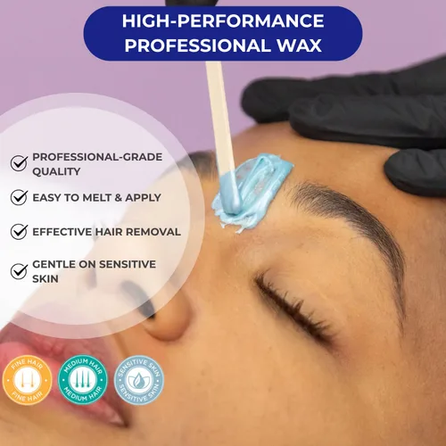 Vista 4 de Naturaverde Pro Blue Flex - Cuentas de cera dura, depilación corporal y facial, cera de bikini brasileña para mujeres con manzanilla calmante - 2.2