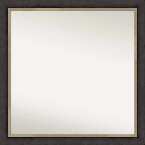 Vista 187 de Amanti Art Espejo personalizado, espejo de baño negro Astor, espejo de pared o espejo de tocador de baño sobre el fregadero (25 x 25 pulgadas)