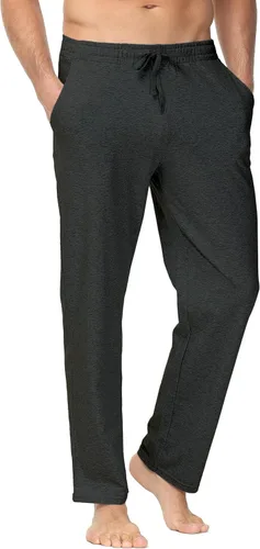 Vista 2 de HARTPOR Pantalones deportivos para hombre, pantalones deportivos de yoga, casuales, holgados, con bolsillos, pierna recta