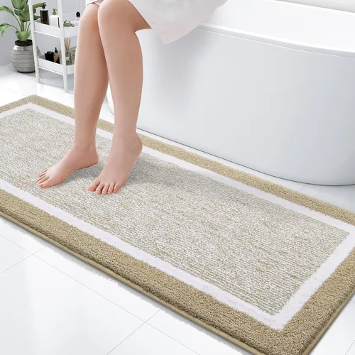 Vista 51 de OLANLY Alfombras de baño 24x16, tapetes de baño extra suaves y absorbentes de microfibra, antideslizantes, lavables a máquina, secan rápido
